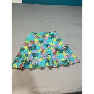 Dona Jo Soar‎ Skort/Skirt Multicolor Leaves Ruffled M
